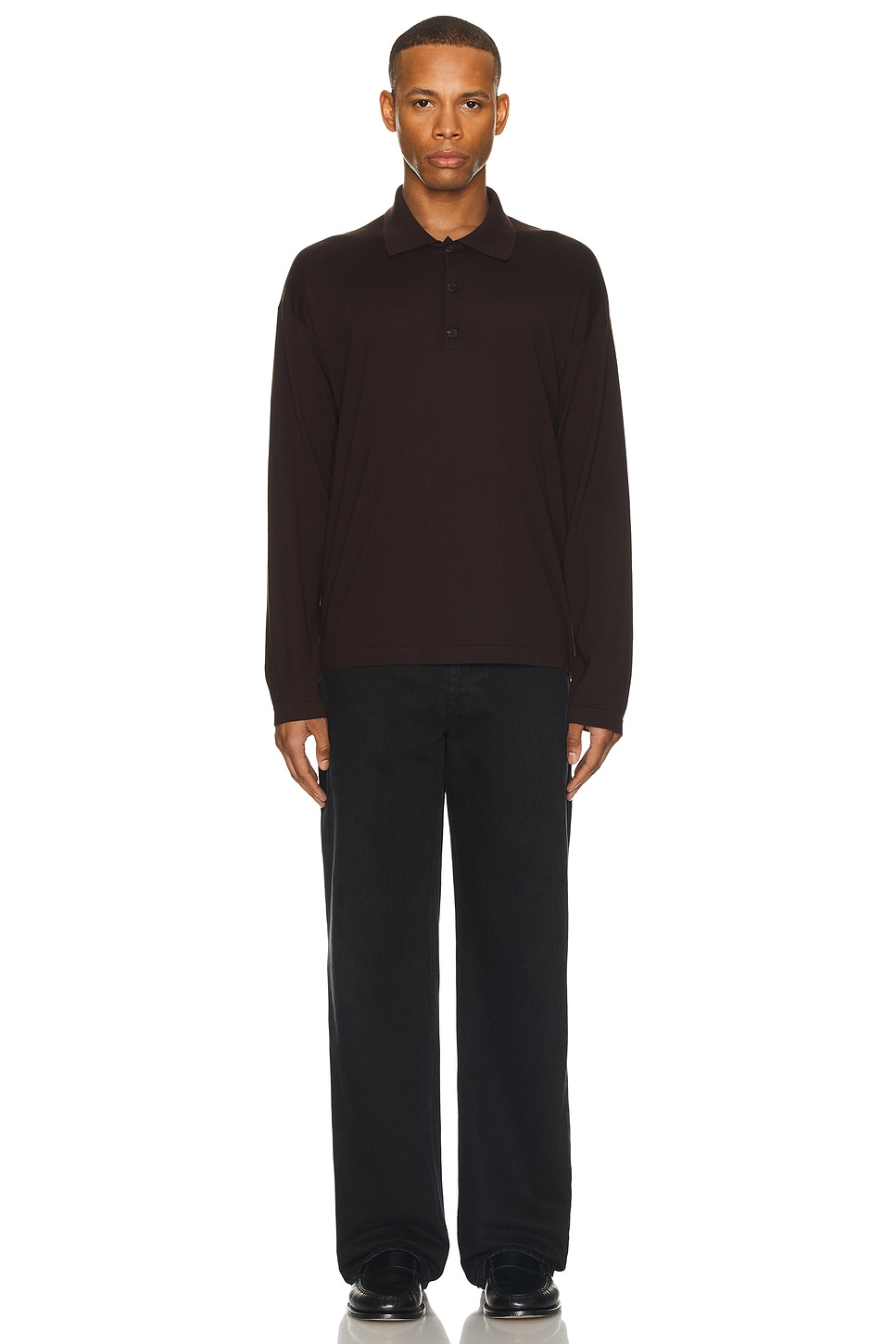 Image 1 of The Row Djon Polo in Brown