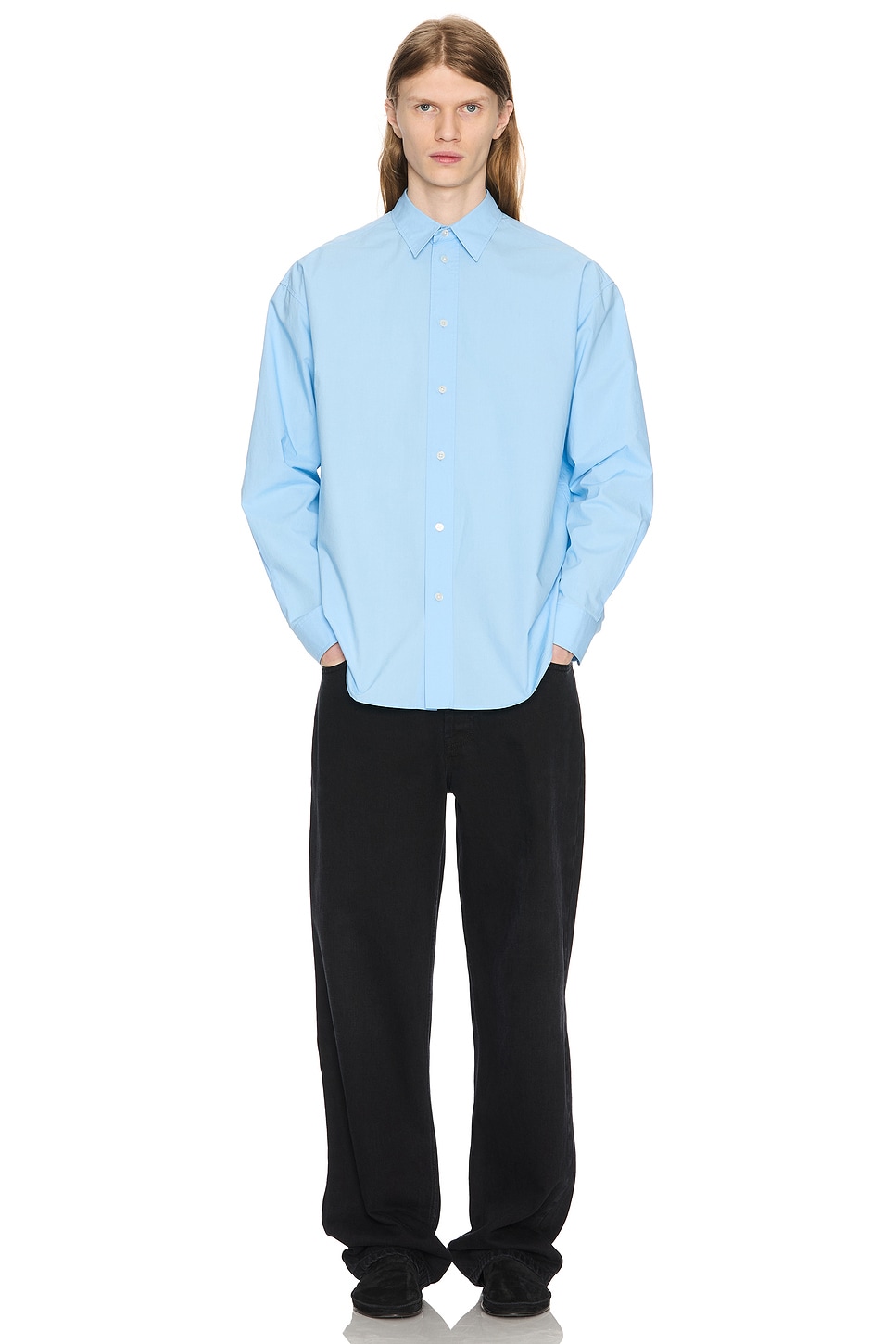 Image 1 of The Row Miller Shirt in Powder Blue