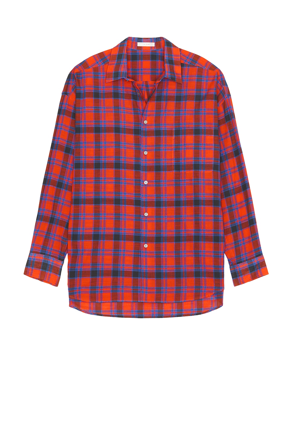 Image 1 of The Row Lancaster Plaid Shirt in Red & Blue