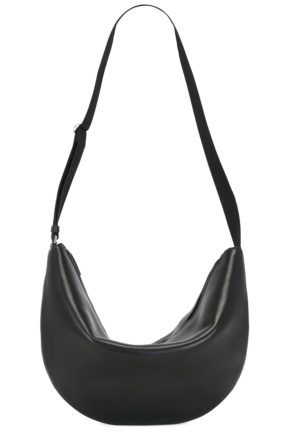 The Row Crossbody Crescent Bag In Black