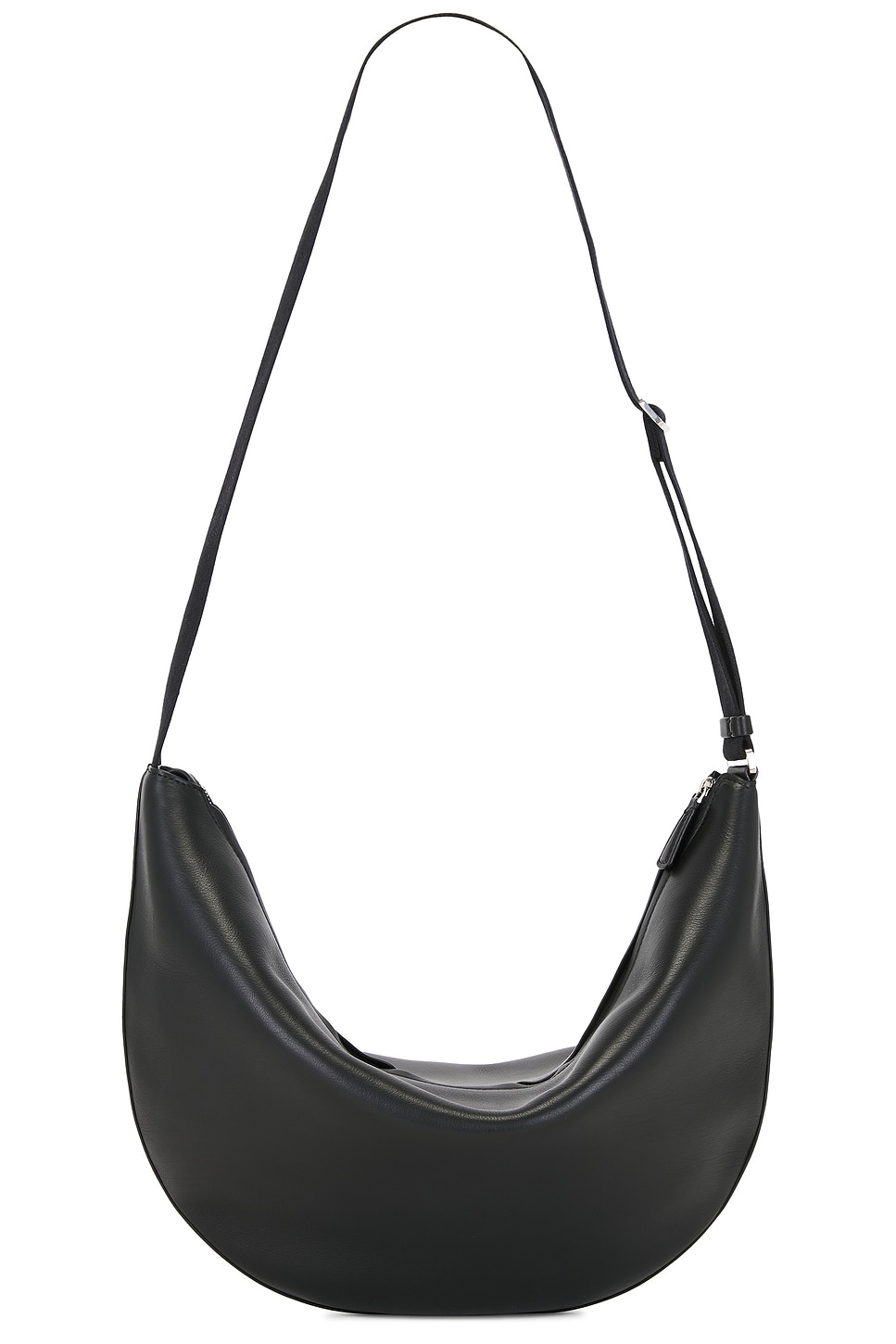 The Row Crossbody Crescent Bag In Black
