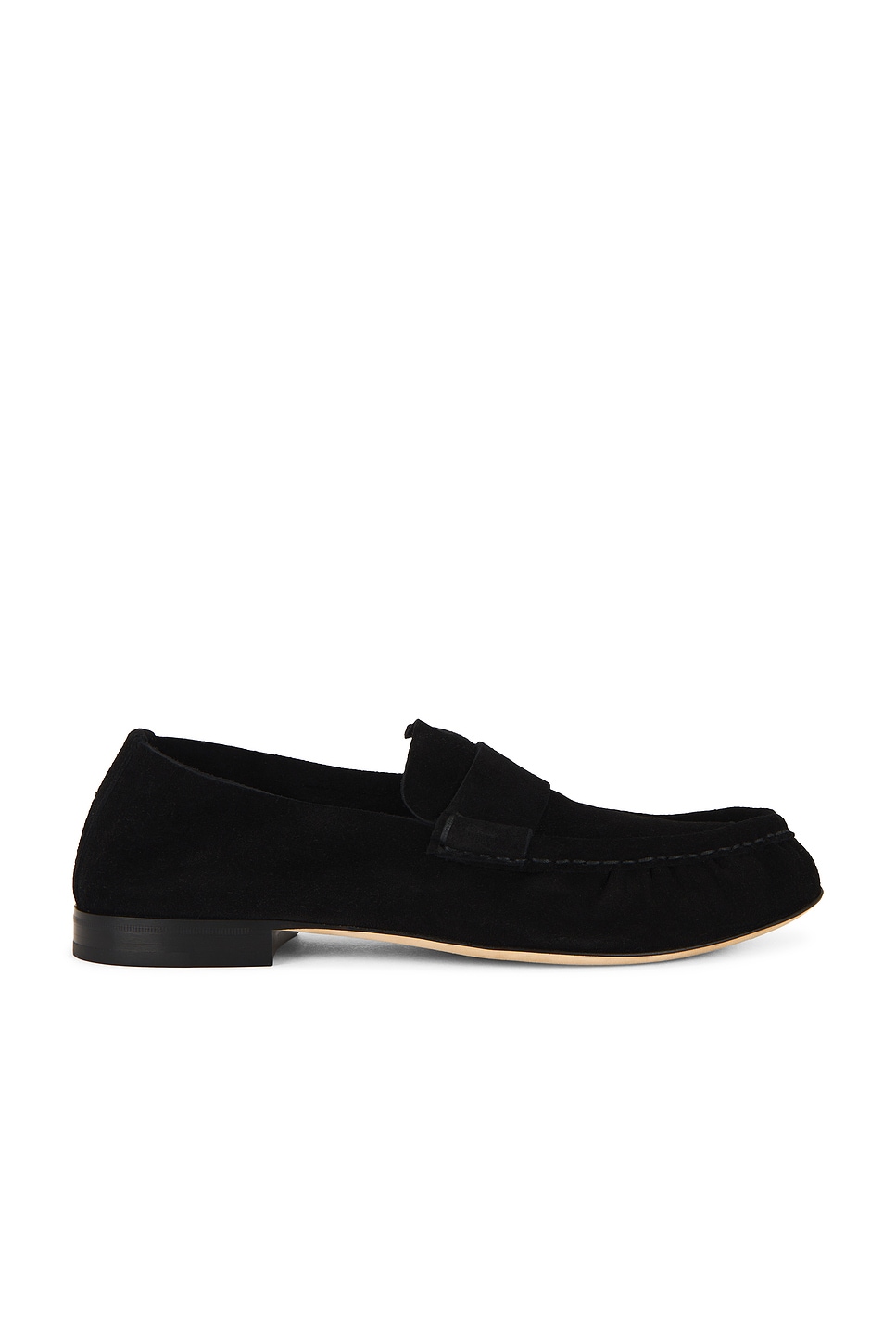 Image 1 of The Row Soft Mocassin Loafer in Black