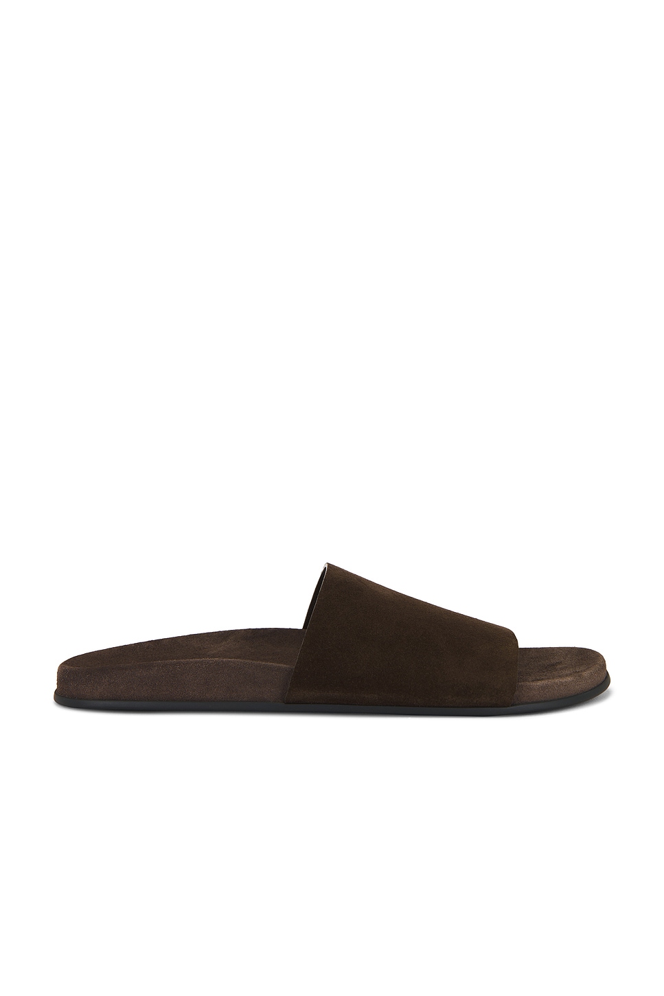 Image 1 of The Row Hugh Slide in Lacquer Brown