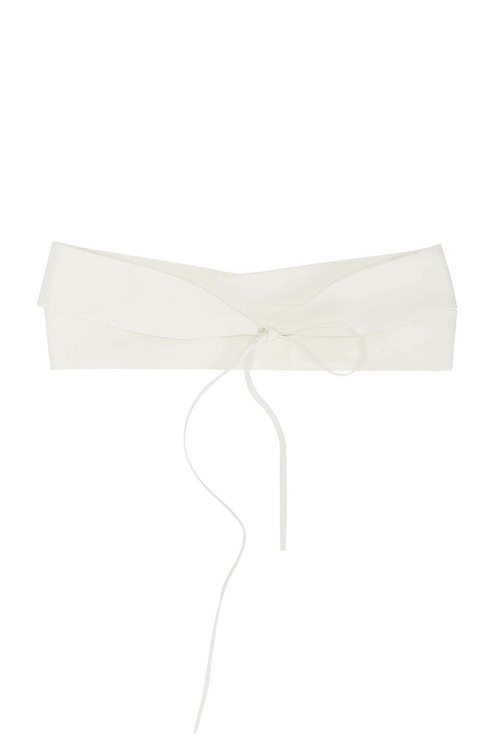 Wide Wrap Belt in White