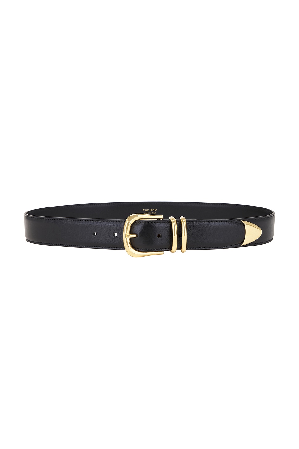 The Row Vintage Belt In Dark Brown Ang