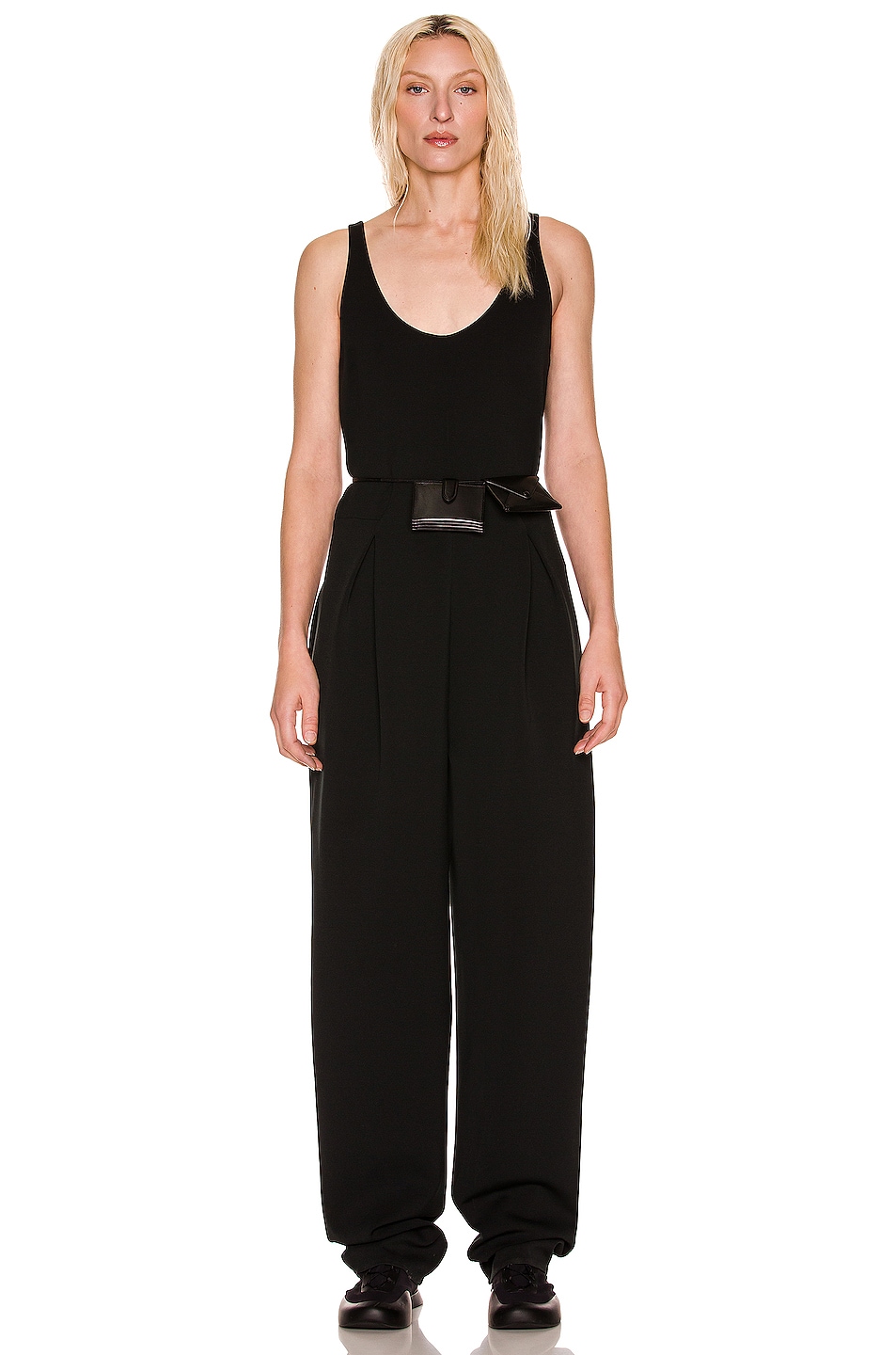 Image 1 of The Row Gage Jumpsuit in Black