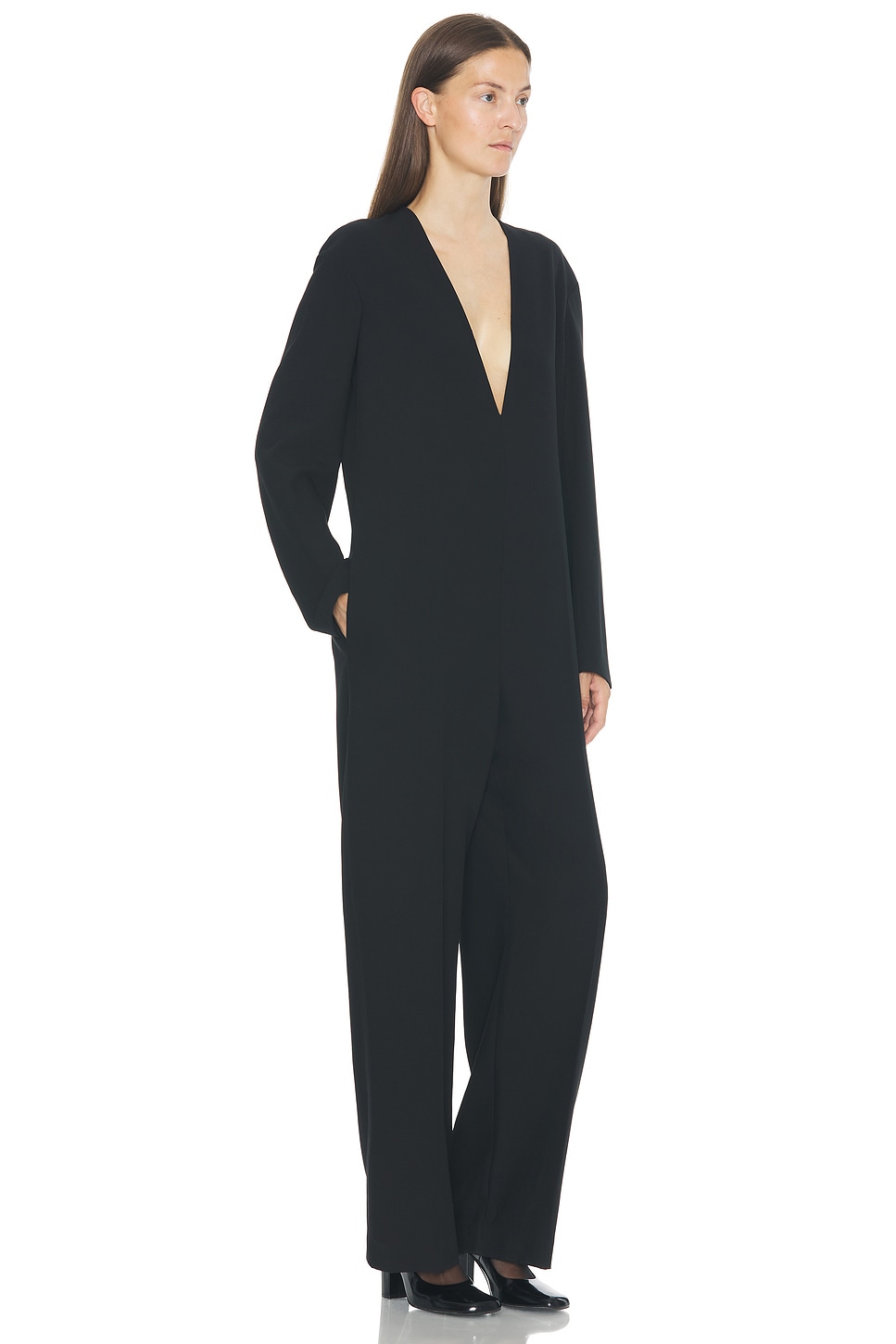 The Row Sylvana Jumpsuit In Black
