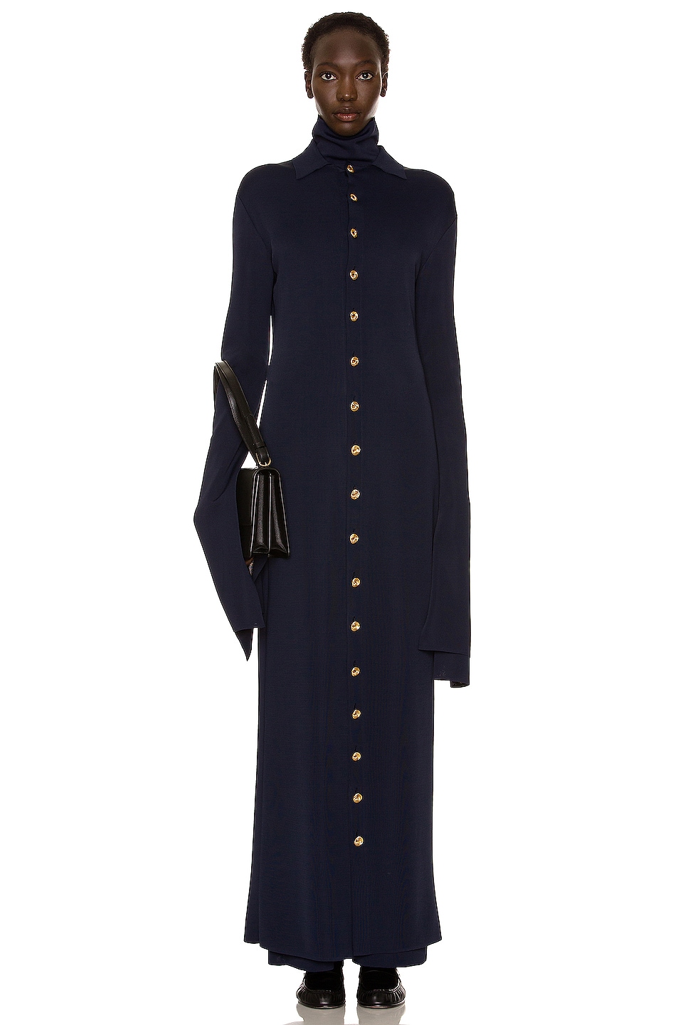Image 1 of The Row Carmelo Dress in Navy