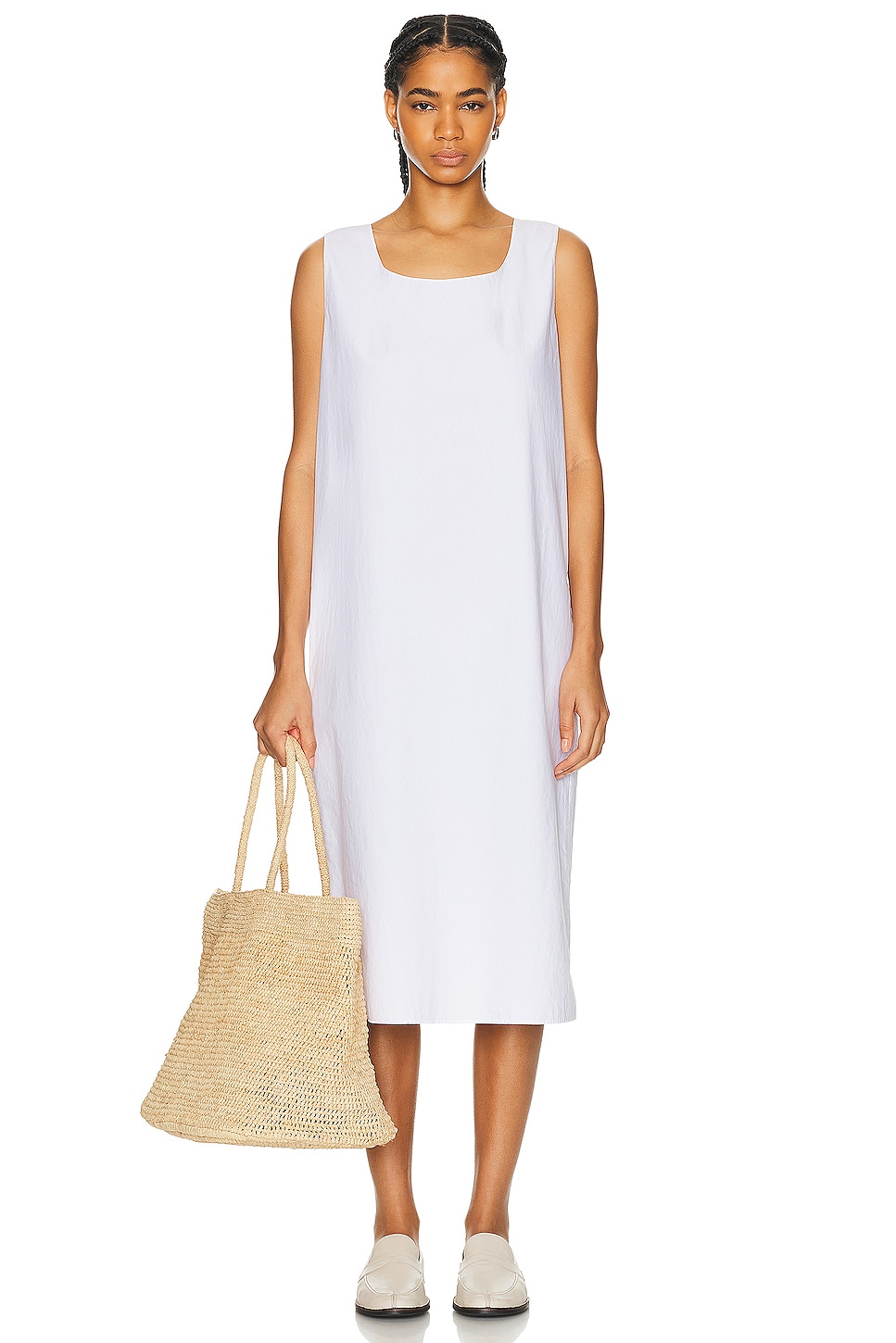 Image 1 of The Row Janah Dress in OFF WHITE