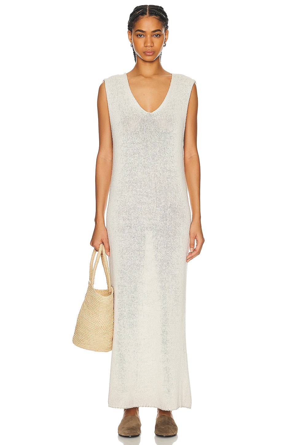Image 1 of The Row Folosa Dress in WHITE