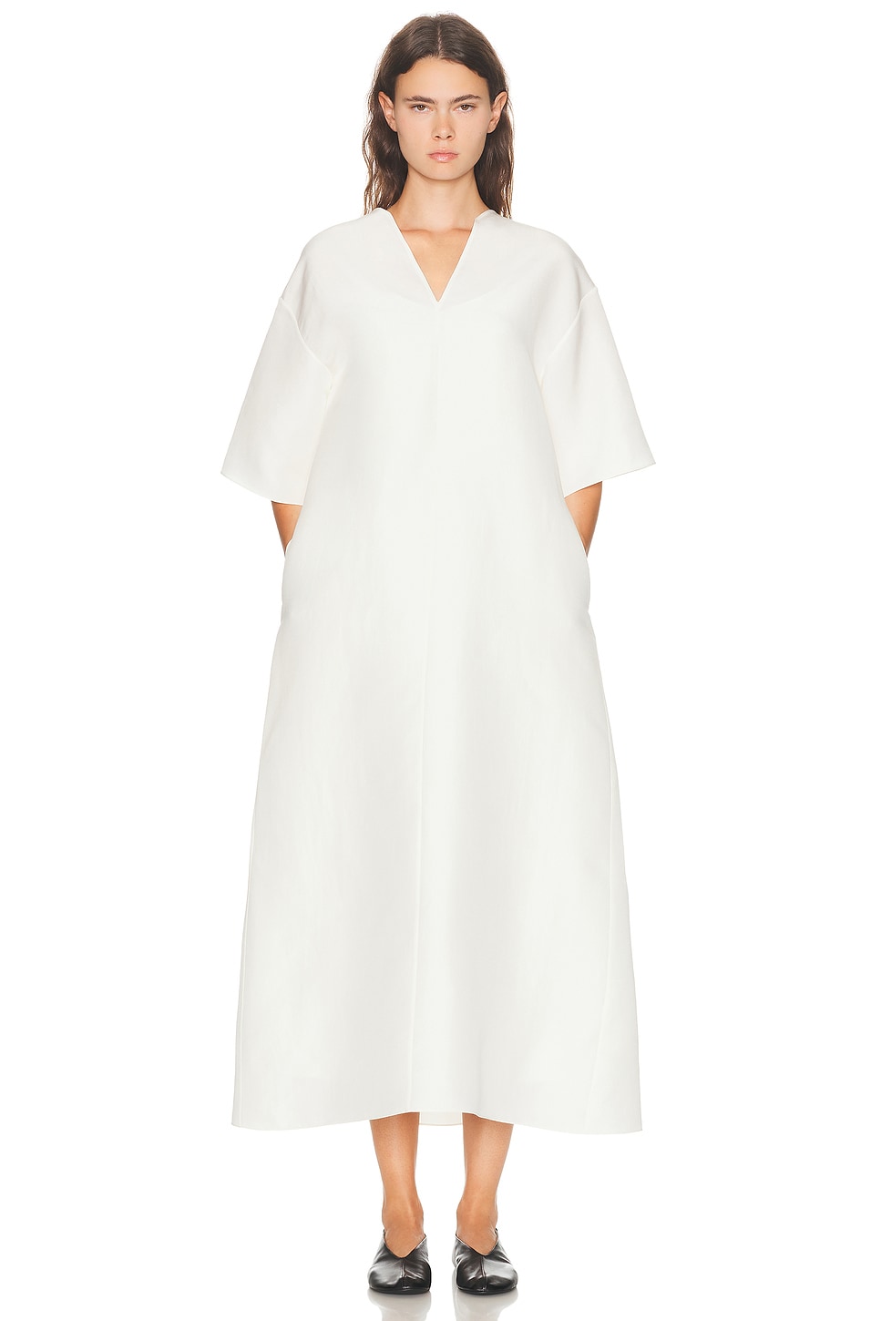 Image 1 of The Row Mia Dress in Off White
