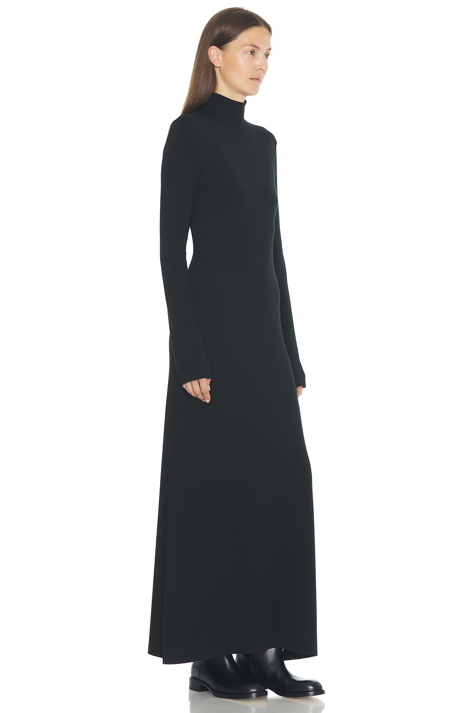 The Row Aliche Stretch-knit Maxi Dress In Black
