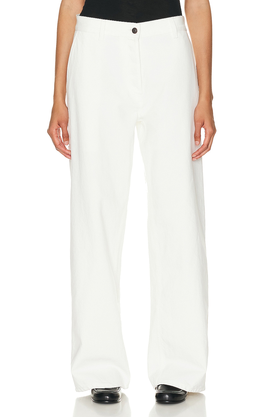 Image 1 of The Row Perseo Wide Leg in White