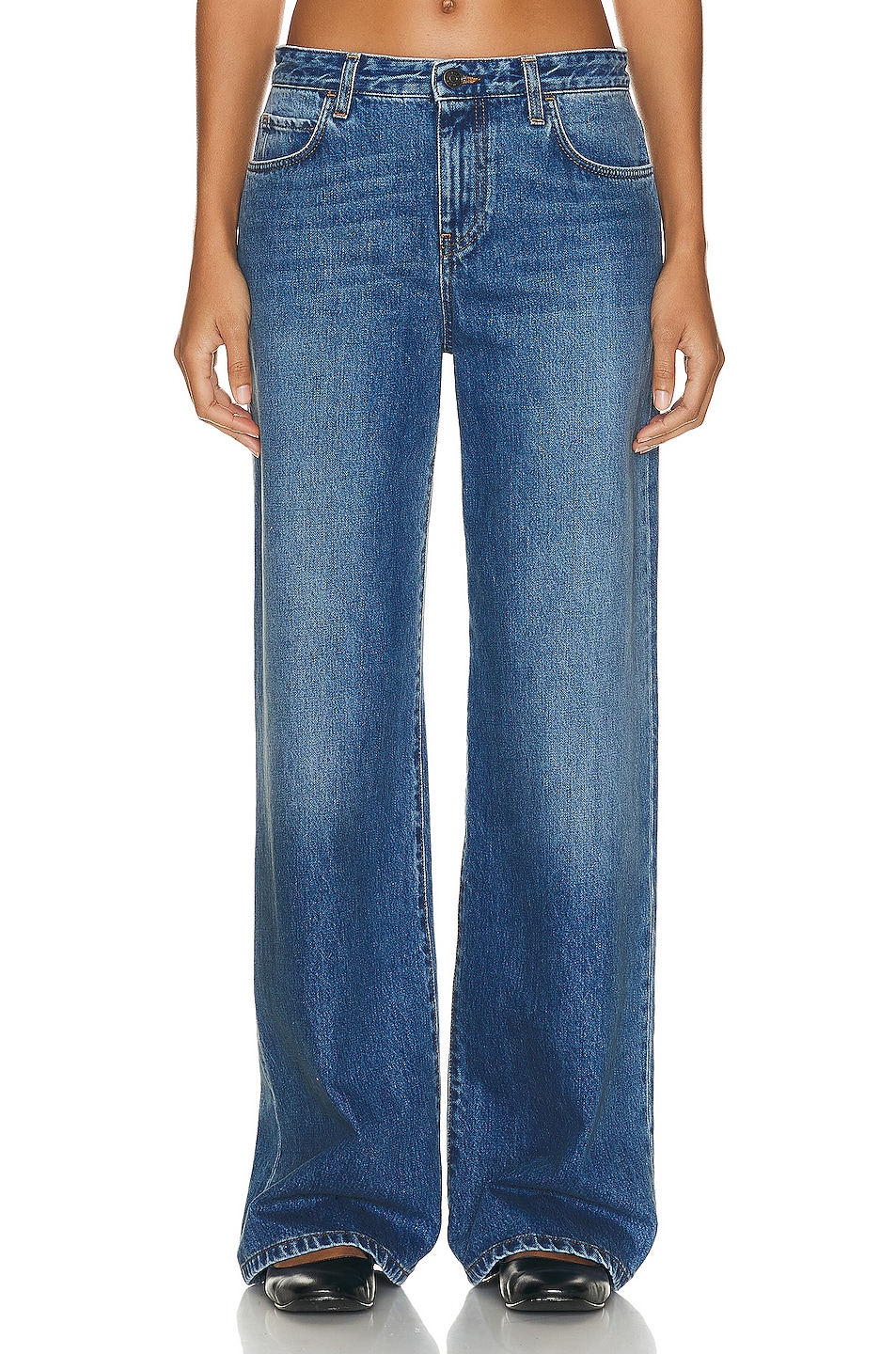 Image 1 of The Row Eglitta Jean in Washed Blue