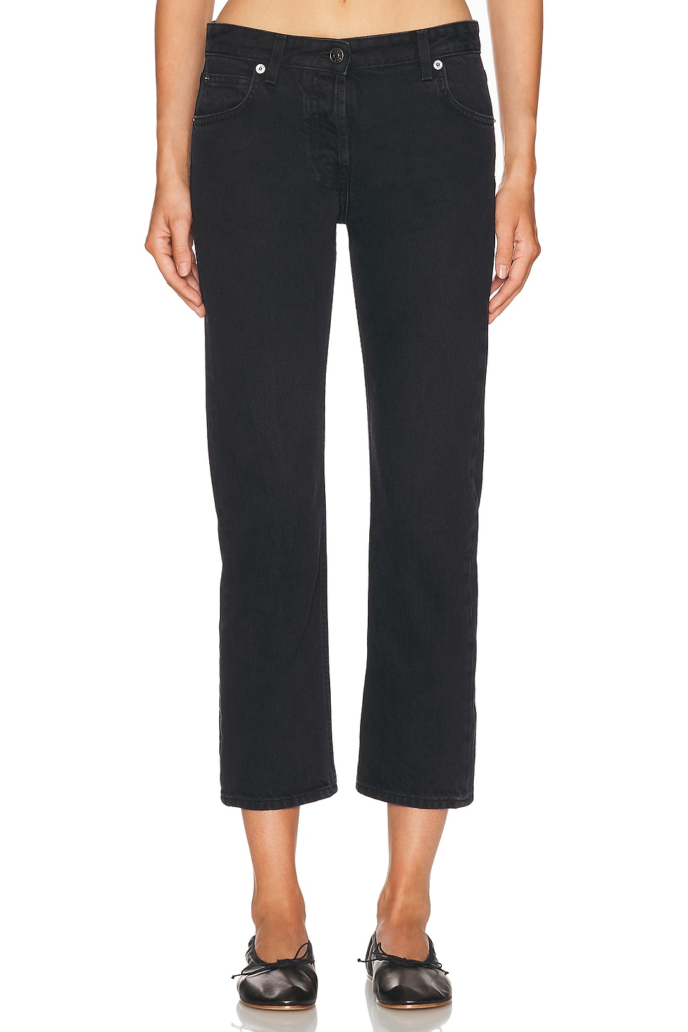 Image 1 of The Row Riaco Straight Leg in Black