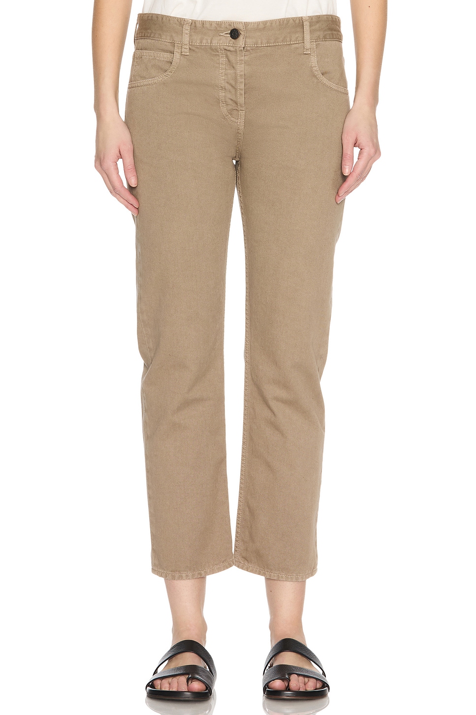 The Row Riaco Slim Leg In Taupe