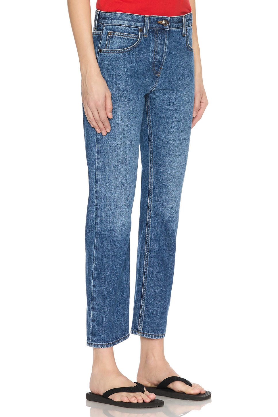 The Row Riaco Slim Leg Jeans In Blue