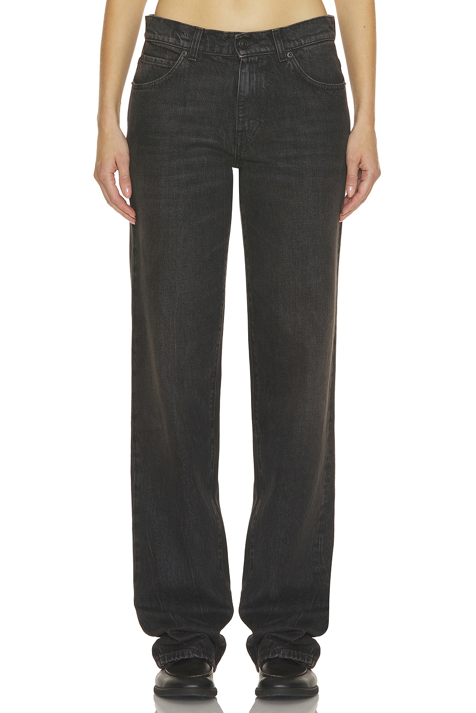 Image 1 of The Row Carlyl Wide Leg in Black