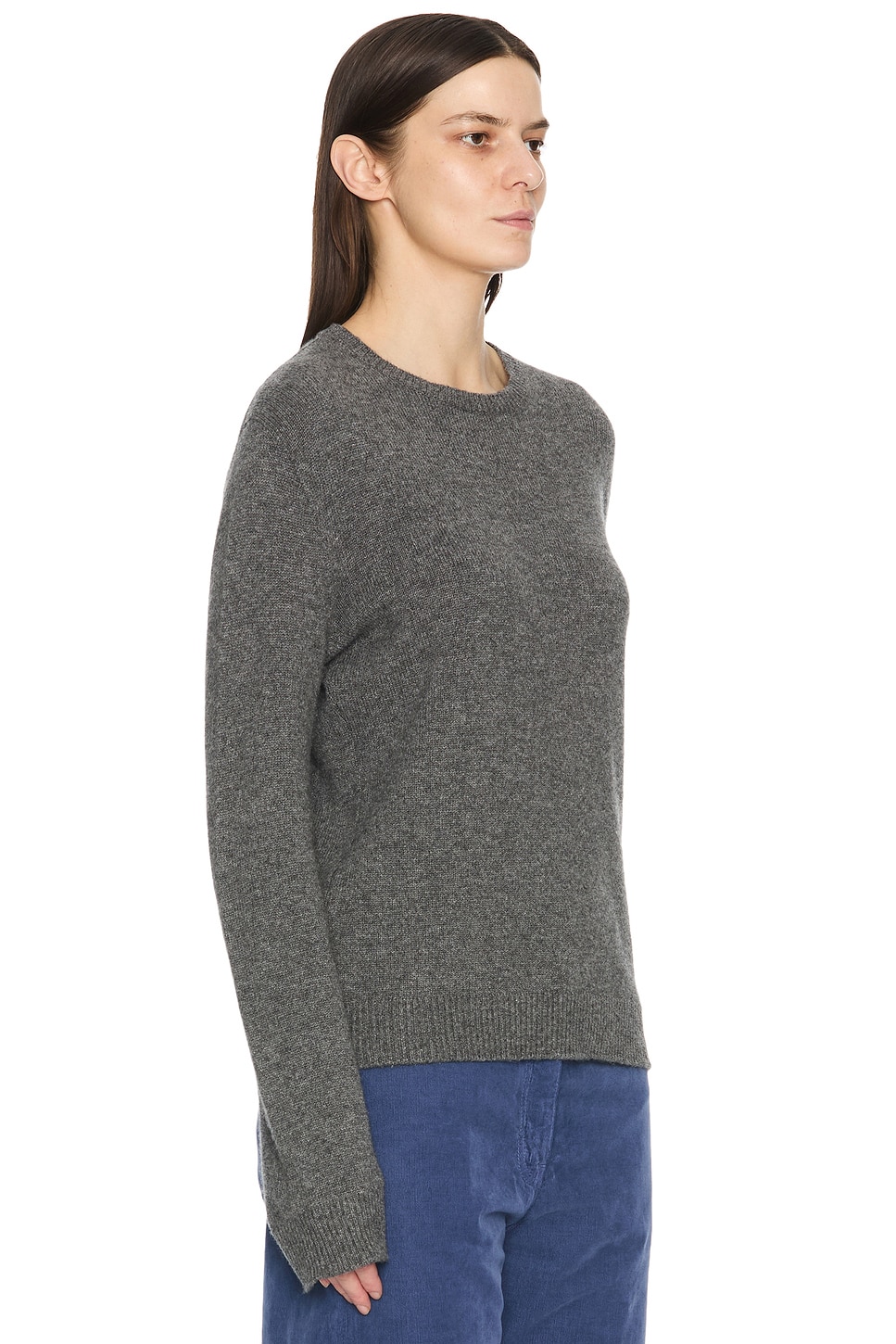 The Row Jayad Cashmere Knit Sweater In Grey Melange