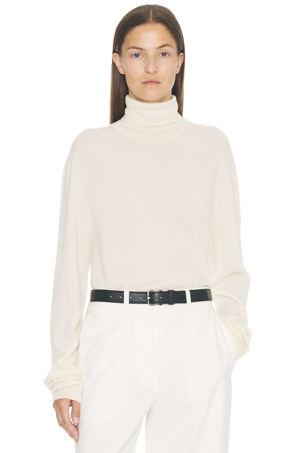 Image 1 of The Row Lizzy Top in Ivory