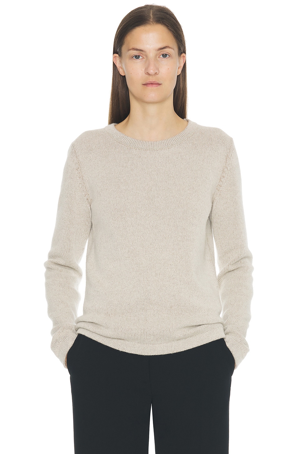 Image 1 of The Row Lyse Top in Ecru & Beige
