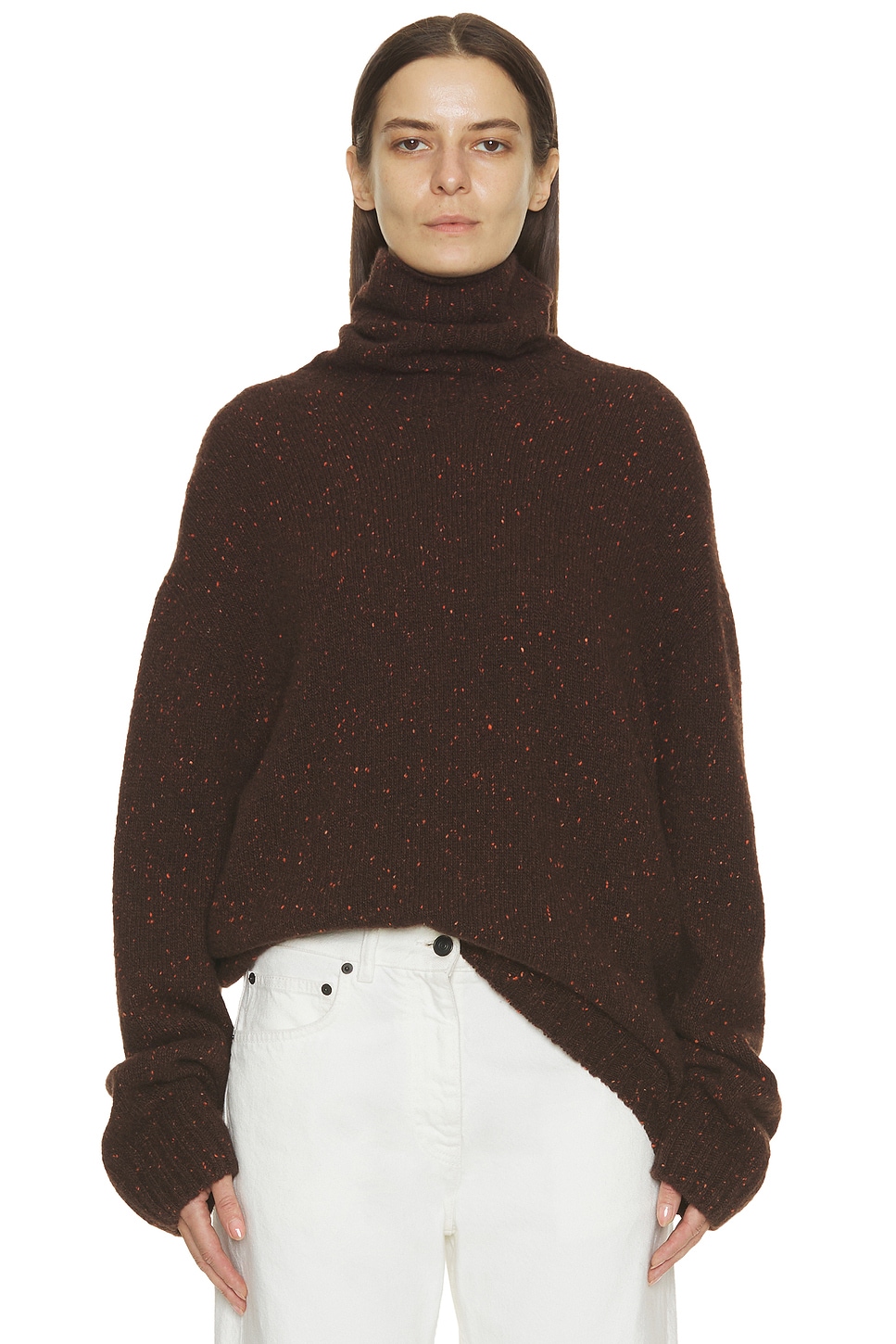 Image 1 of The Row Mirai Sweater in Brown & Saffron
