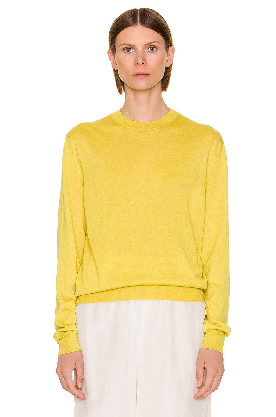 Image 1 of The Row Islington Top in Chartreuse Yellow