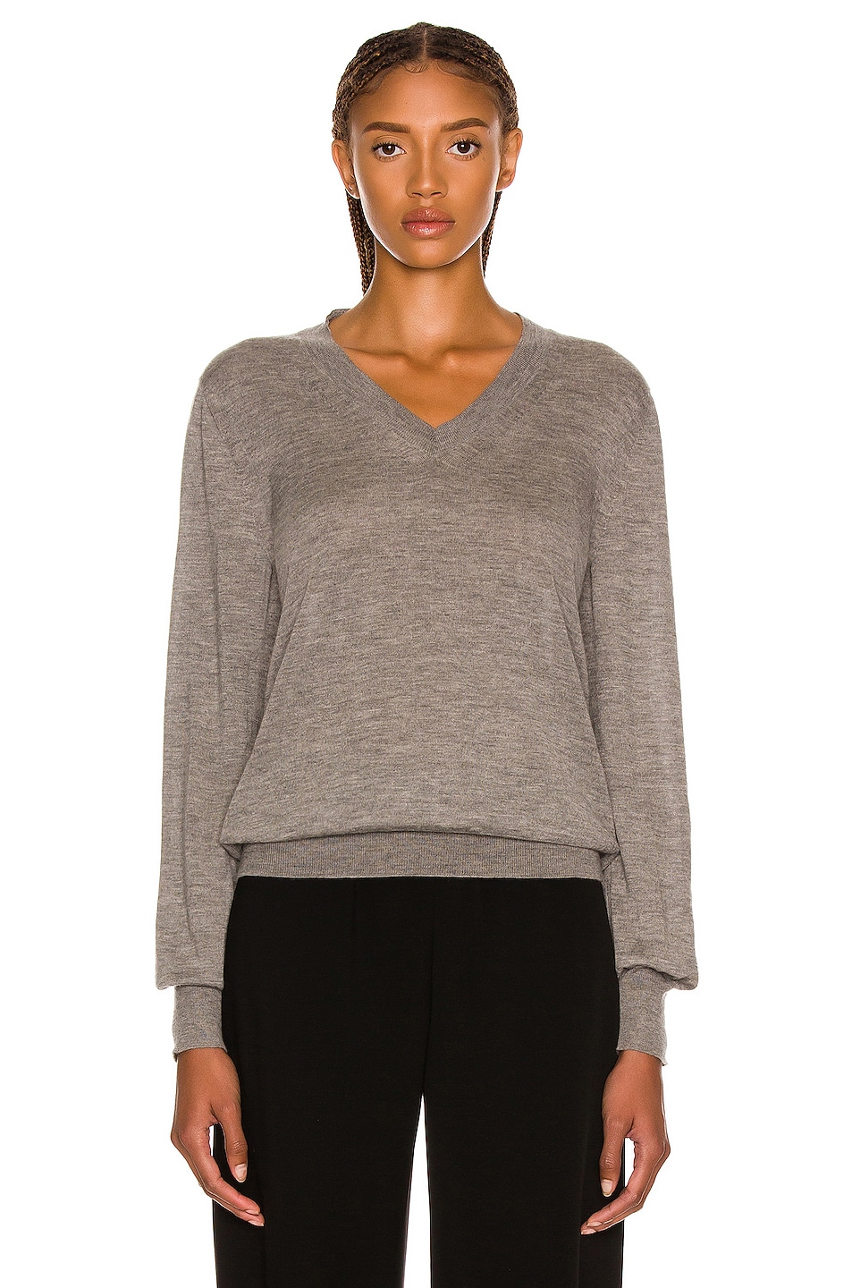 Image 1 of The Row Stockwell Sweater in Medium Grey