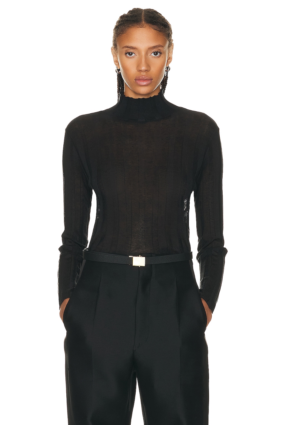 Image 1 of The Row Daxy Top in Black