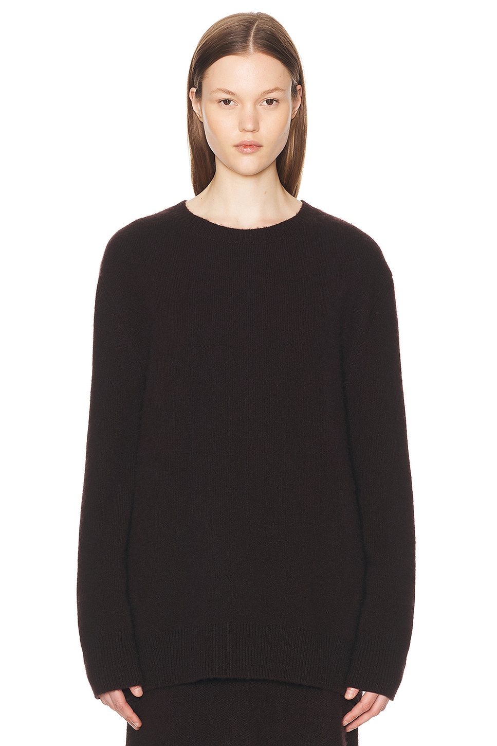 Image 1 of The Row Idea Sweater in Dark Brown