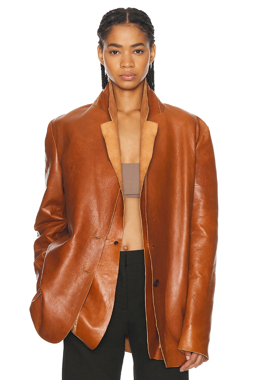 Image 1 of The Row Lysandre Jacket in Caramel