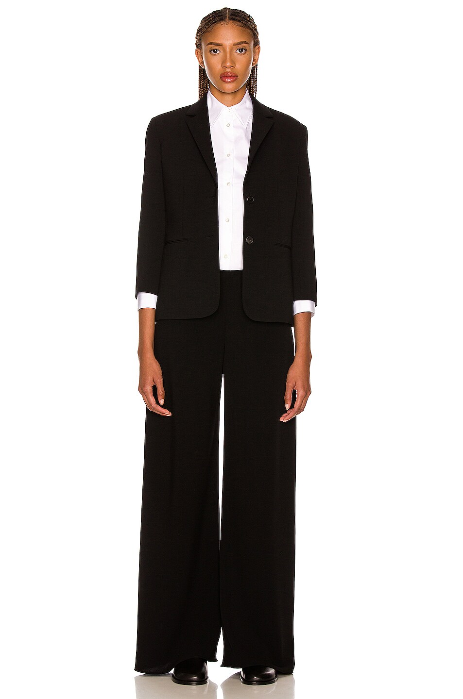 The Row Schoolgirl Jacket in Black FWRD