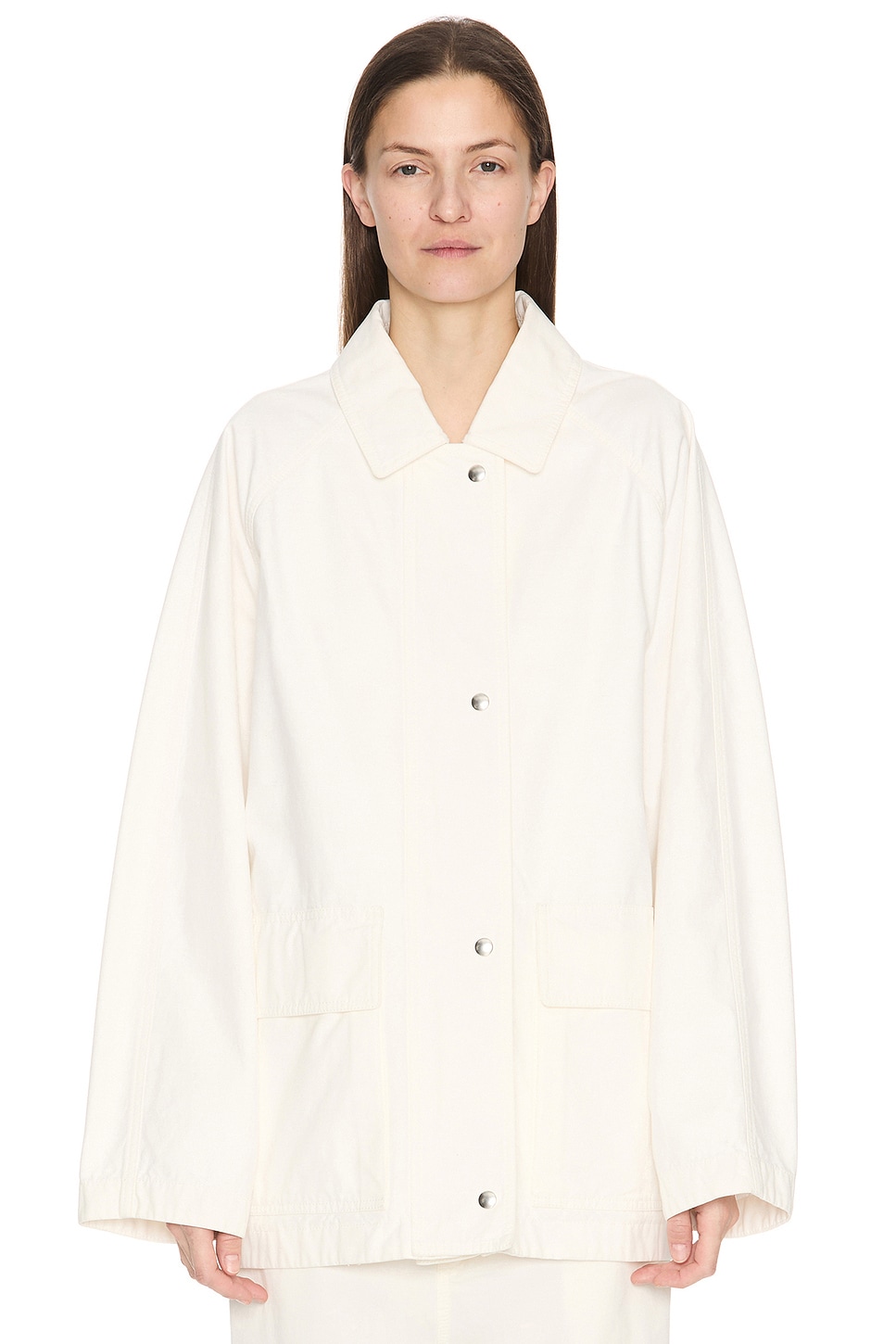 The Row Elodianna Canvas Jacket In White