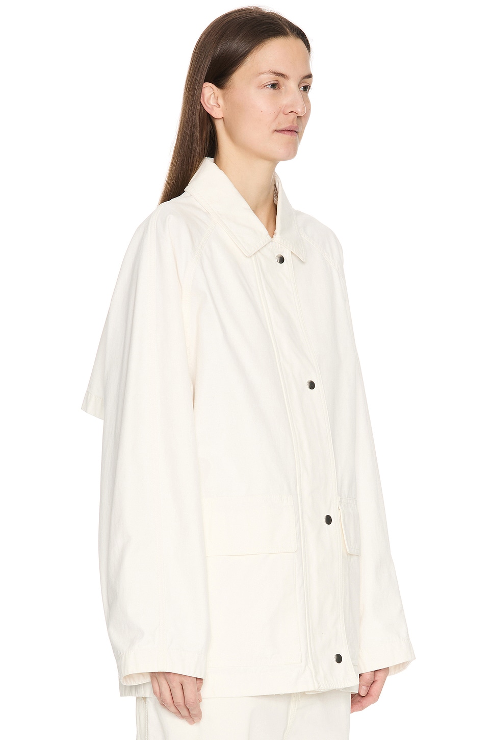 The Row Elodianna Canvas Jacket In White