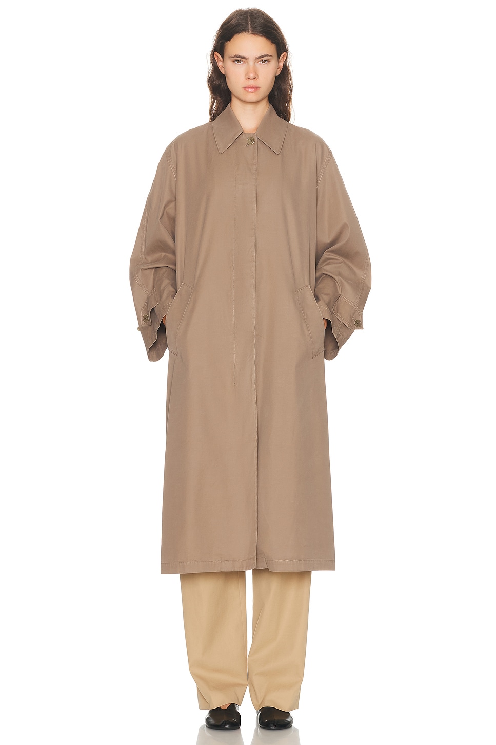 Image 1 of The Row Rocco Coat in Taupe