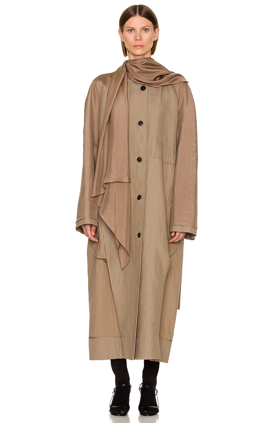 Image 1 of The Row Evia Coat in Dune