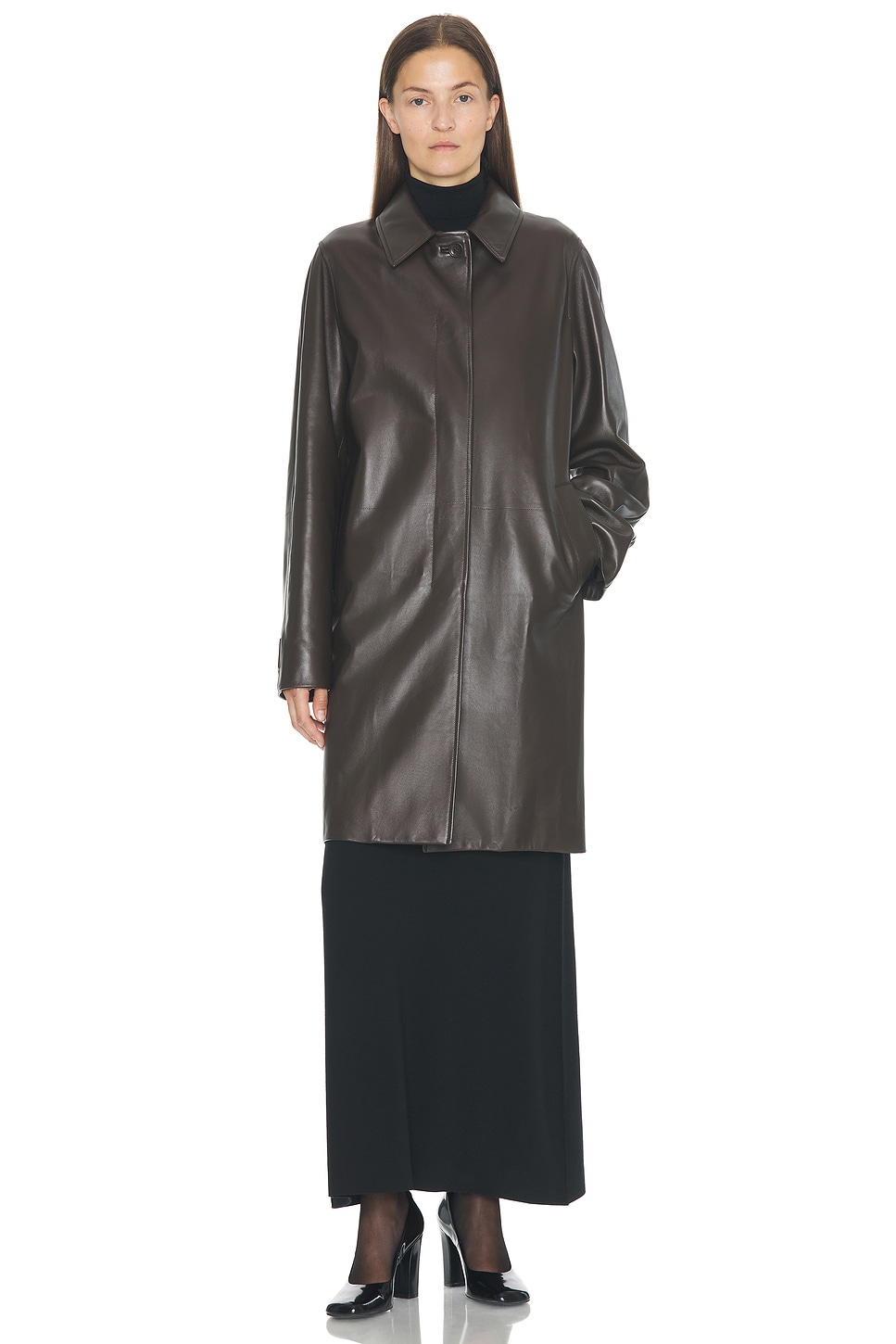 Image 1 of The Row Gracia Coat in Brown