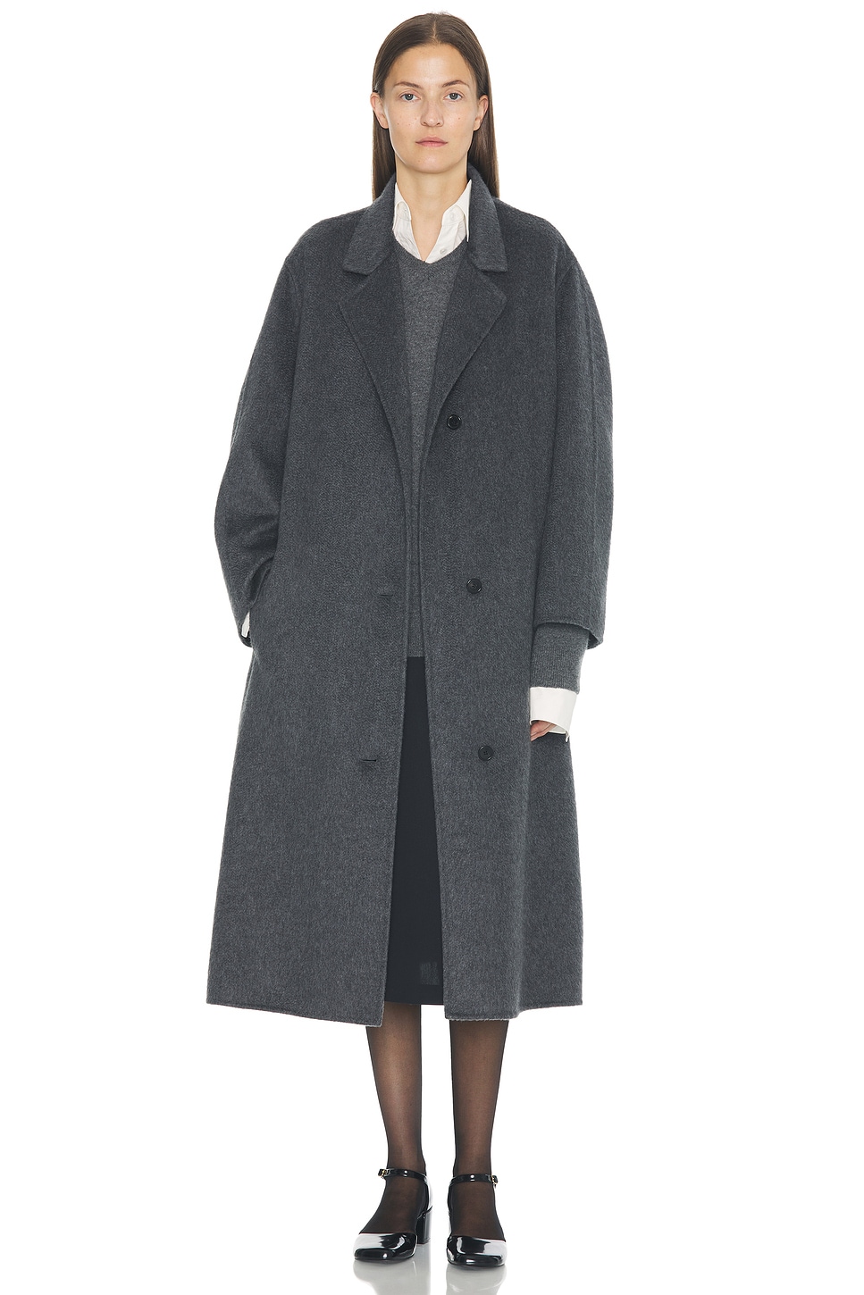 Image 1 of The Row Gustaf Coat in Grey Cobalt