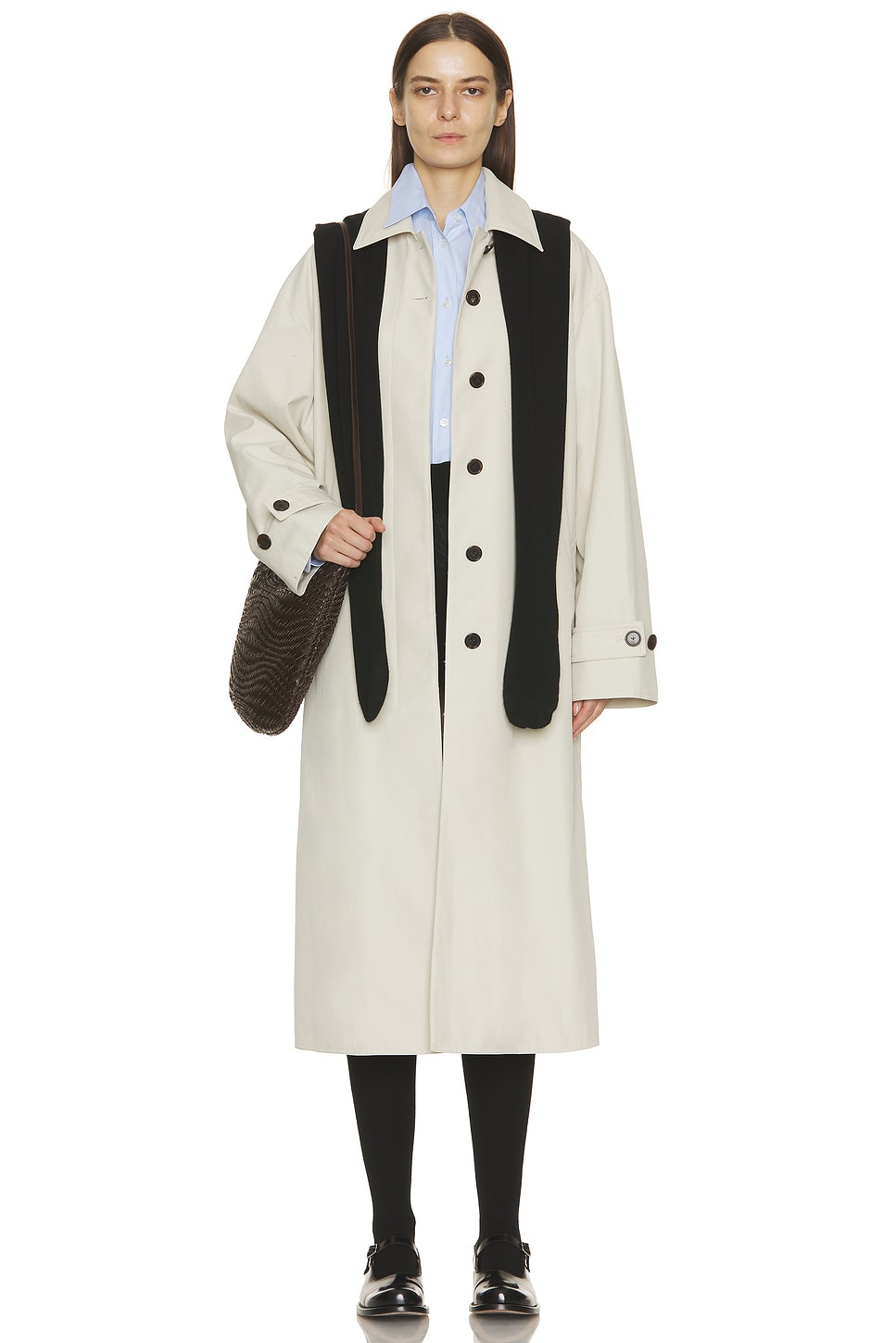 Image 1 of The Row Lolana Coat in Porcelain