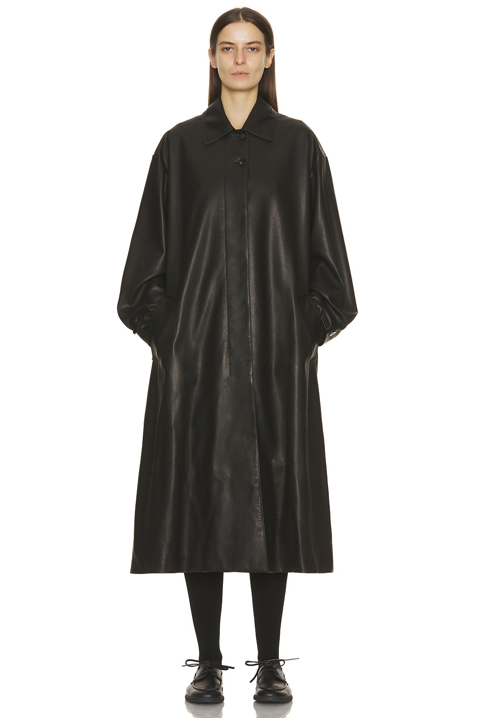 Image 1 of The Row Lolana Coat in Black