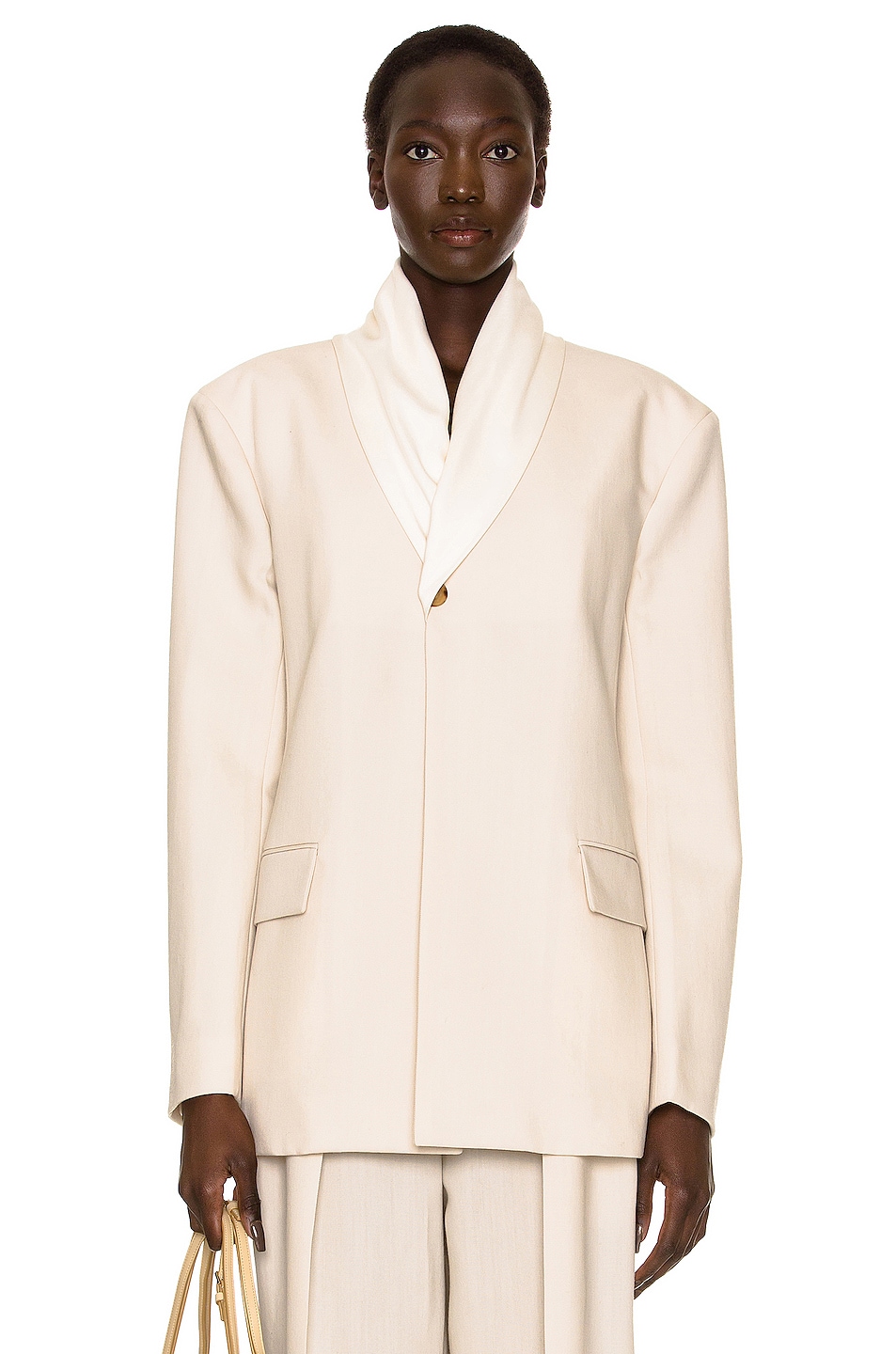 Image 1 of The Row Jeanette Jacket in Eggshell