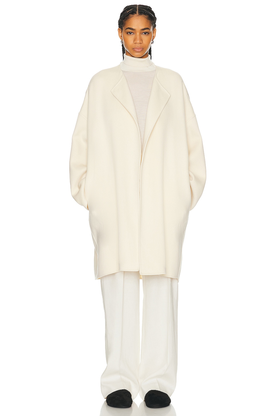 Image 1 of The Row Verlain Coat in IVORY