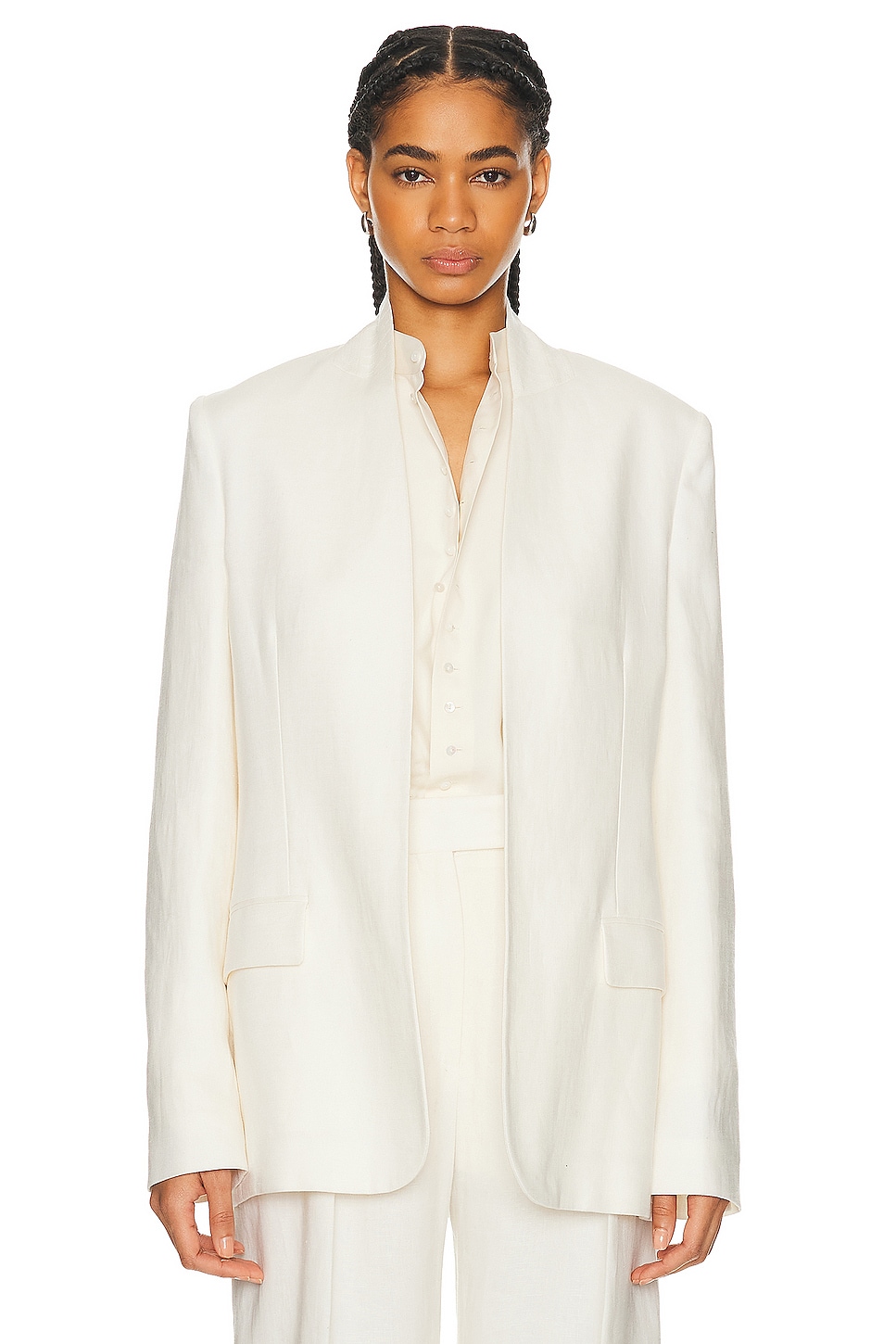 Image 1 of The Row Harvy Jacket in OFF WHITE