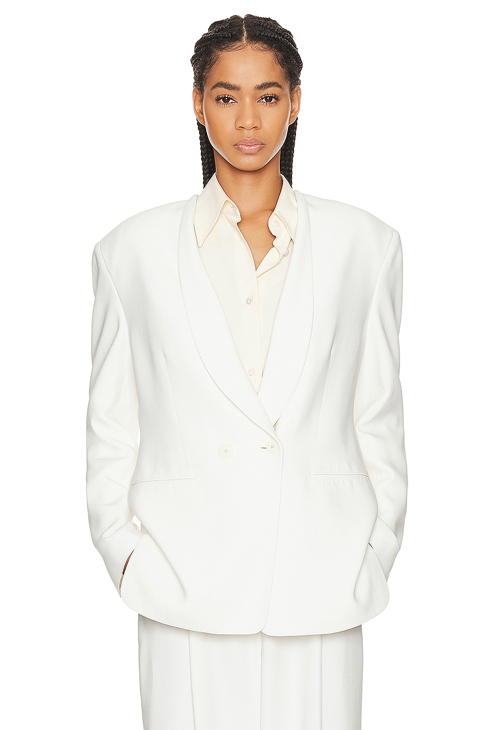 Image 1 of The Row Alda Jacket in White
