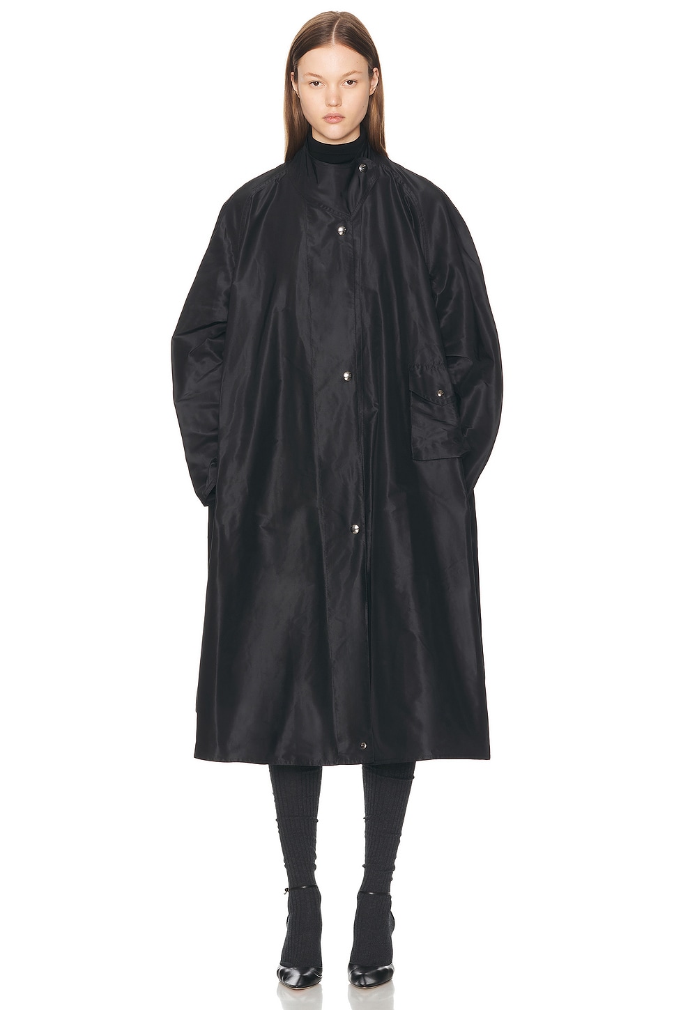 Image 1 of The Row Julie Coat in Black