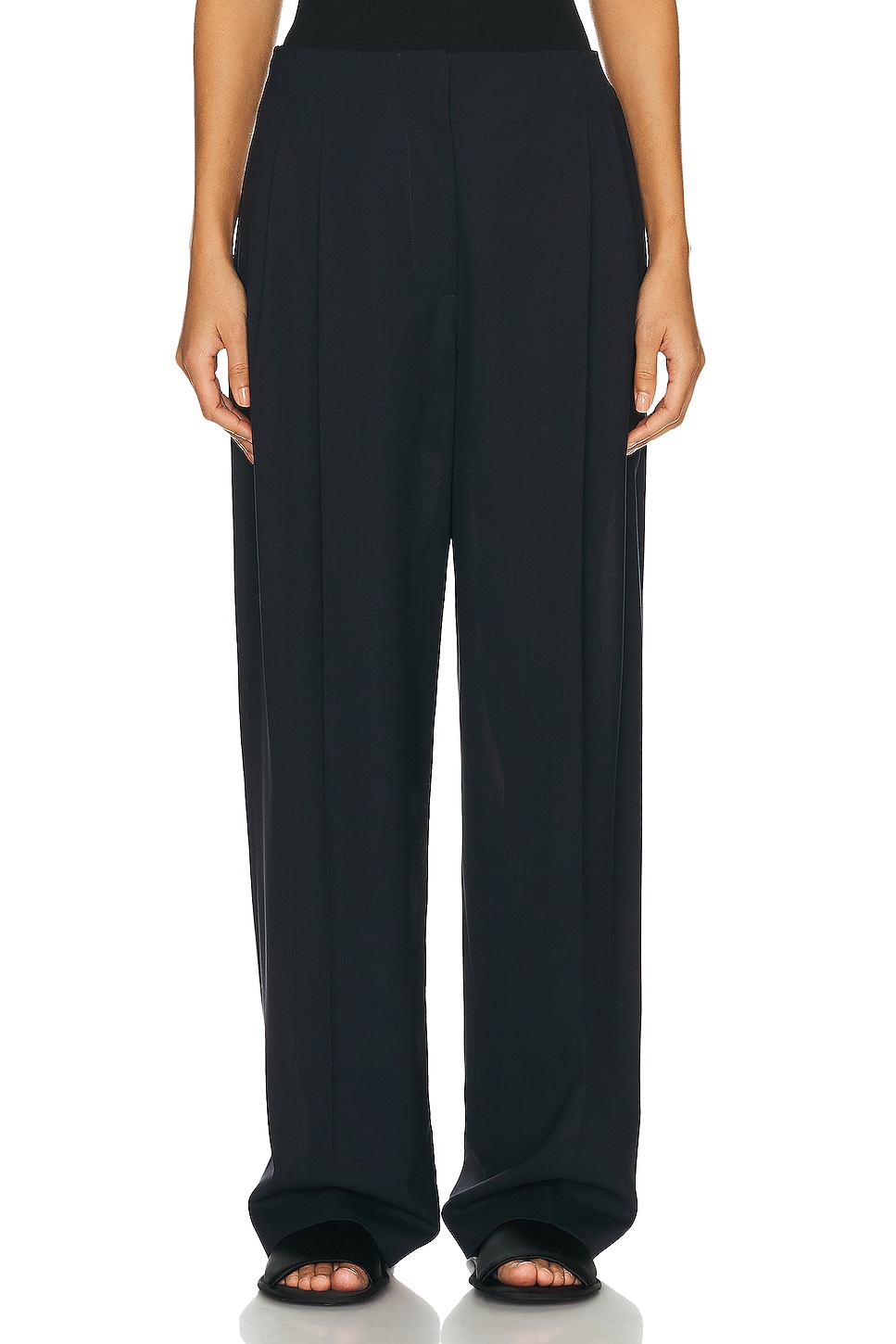 Image 1 of The Row Lonan Pant in Navy