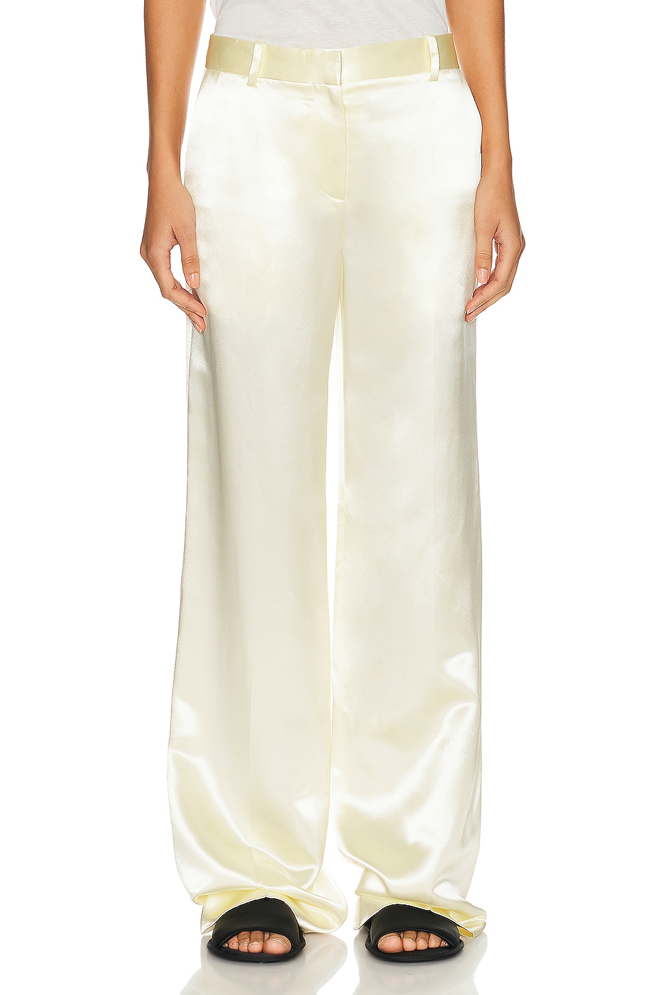 Image 1 of The Row Encore Pant in Milk