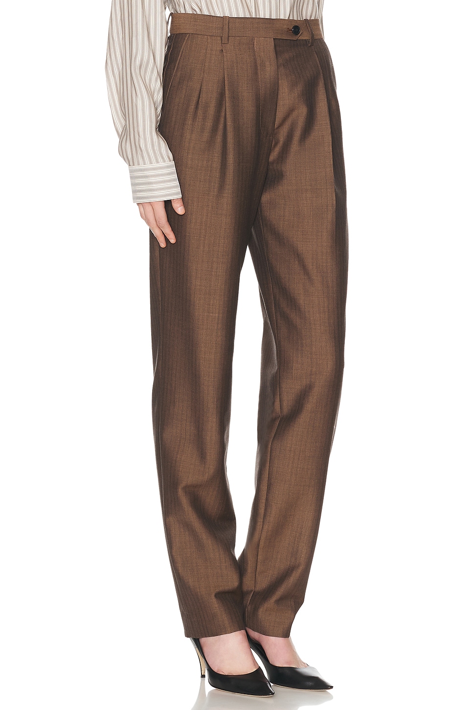 The Row Norbert Pant In Dark Beige