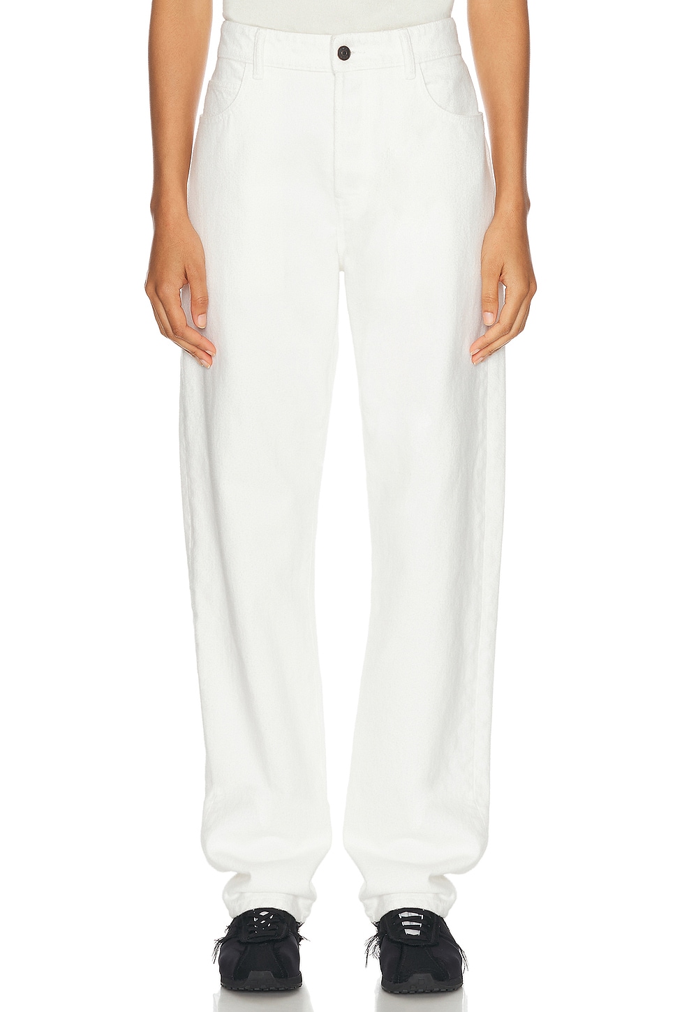 Image 1 of The Row Carlyl Pant in White