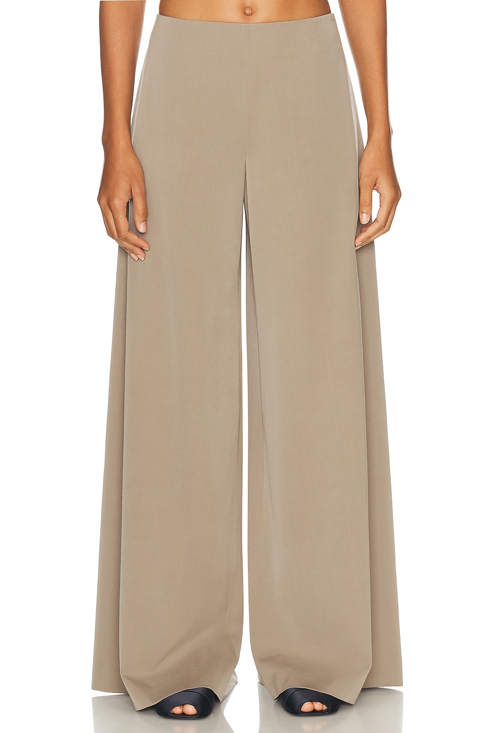 Image 1 of The Row Dela Pant in Grey Taupe